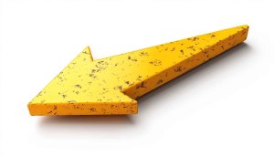 Bright Yellow Directional Arrow 3D Rendering Desktop Background