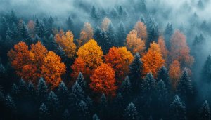 Autumn Forest Landscape 4K Desktop Background Mobile Wallpaper Free