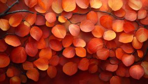 Autumn Leaves Desktop Background, Orange and Red Fall Foliage Wallpaper