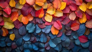 Autumn Colorful Leaves Mobile Wallpaper, Vibrant Fall Desktop Background