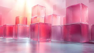 Pink Ice Cube Aesthetic 4K Desktop Wallpaper for Mobile Backgrounds