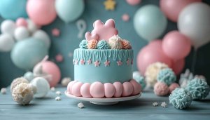 Pastel Birthday Cake Desktop Wallpaper, Celebration Background Free For Mobile
