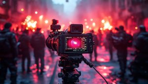 City Riot Filming 4K Desktop Background HD Mobile Wallpaper