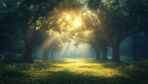 Sunlit Forest Path 4K Desktop Wallpaper Nature Scenery Backgrounds