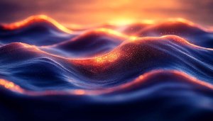 Ocean Waves Sunset Glowing 4K Desktop Mobile Wallpaper Free