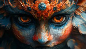 Artistic Monkey God Face Close-up 4K Desktop Background Wallpaper