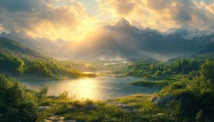 Lake Mountain Landscape Wallpaper 4K for Desktop Background