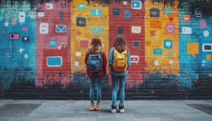 Social Media Graffiti Art Wallpaper for Mobile or Desktop Backgrounds