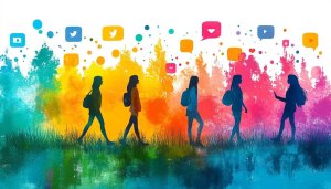 Social Media Digital Art Mobile Wallpaper for Phone Backgrounds