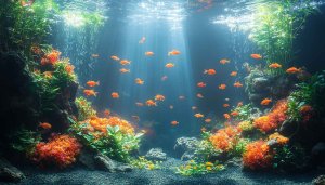 Aquarium Goldfish 4K Wallpaper for Desktop Background and Mobile Devices