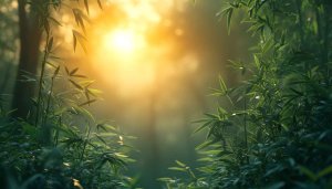 Golden Hour Bamboo Forest 4K Wallpaper | Nature Mobile Background