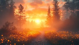 Golden Hour Forest Path Wallpaper 4K Desktop Nature Background