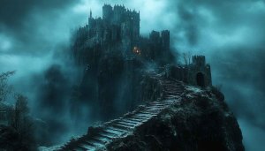Dark Gothic Castle Landscape Wallpaper, Free Fantasy Mobile Background