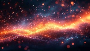 Sparkling Galaxy Background Wallpaper, Orange Glitter Desktop, Nebula Mobile Wallpaper
