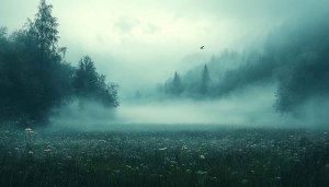 Misty Forest Field 4K Wallpaper - Free Desktop Background Image