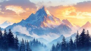Snow Mountain Peak Sunrise 4K Desktop Wallpaper Free Mobile Background