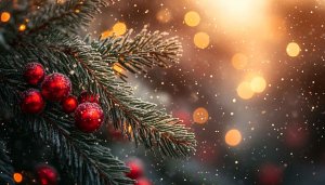 Festive Christmas Tree Bokeh Lights Mobile Wallpaper Free