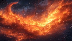 Fiery Nebula Galaxy 4K Desktop Backgrounds Free Space Wallpaper