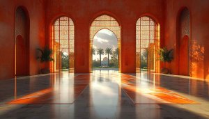 Arabic Architecture Palace View 4K Desktop Background Free Wallpaper