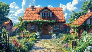 Charming Cottage Wallpaper, Free Download, 4K Desktop Background