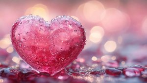 Pink Heart Love Bokeh Effect Valentines Day Mobile Wallpaper