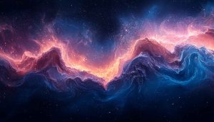 Cosmic Nebula Space Art Mobile Wallpaper, Free 4K Desktop Background
