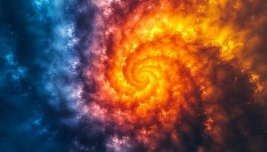 Vibrant Spiral Galaxy Art 4K Desktop Background Mobile Wallpaper