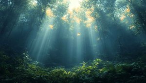 Sunlit Forest 4K Wallpaper - Magical Woods Desktop Background