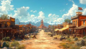 Old West Town 4K Desktop Background - Free Mobile Wallpaper