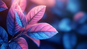 Pink and Blue Leaf Background 4K Desktop Mobile Wallpaper
