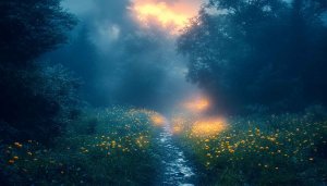 Mystical Forest Path 4K Desktop Wallpaper, Free Mobile Background