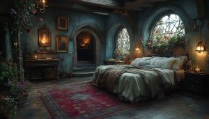Enchanted Cottagecore Bedroom Aesthetic Wallpaper for Desktop and Mobile