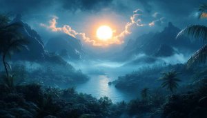 Mystic Island Landscape Wallpaper for Desktop Background and Mobile Screens