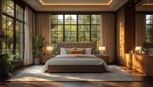 Cozy Bedroom Interior View Mobile Wallpaper, Relaxing Room Design