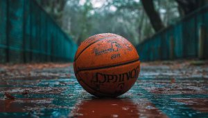 Rainy Day Spalding Basketball Mobile Wallpaper Background Free Download