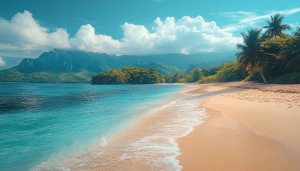 Tropical Beach Paradise Wallpaper 4K Desktop Mobile Background Free