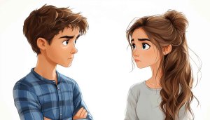 Animated Couple Mobile Wallpaper, Cartoon Characters Art, Romance Digital Painting