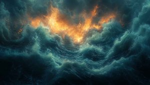 Dramatic Ocean Waves Wallpaper 4K Desktop Background Mobile Wallpaper
