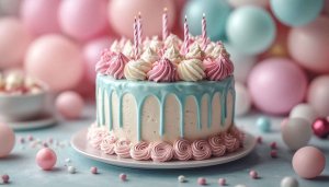 Birthday Cake Celebration 4K Desktop Background Festive Celebration Wallpaper