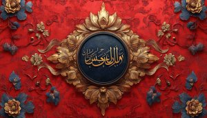 Luxurious Islamic Art Wallpaper: Floral Design Mobile Background