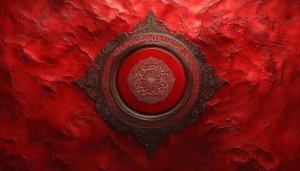 Muharram Background - Islamic Calligraphy Ornament - Red Mobile Wallpaper