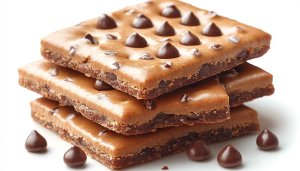 Delicious Chocolate Chip Brownies Stacked 4K Desktop Background Wallpaper Free