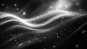 Monochrome Glitter Waves 4K Desktop Wallpaper, Abstract Dark Background