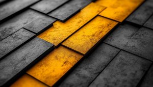 Gray and Yellow Geometric Pattern Texture Mobile Wallpaper Background