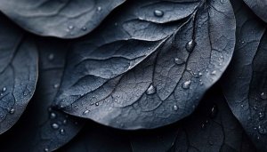 Dark Blue Leaf Macro Wallpaper 4K Desktop Mobile Backgrounds