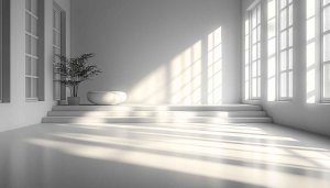 Minimalist White Room Sunlight Mobile Background Aesthetic Wallpaper