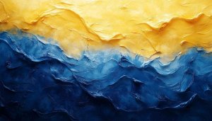 Abstract Yellow and Blue Texture Art Mobile Desktop Wallpaper