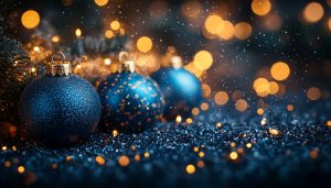 Free Blue Christmas Ornament Wallpaper, Festive Holiday Backgrounds for Desktop