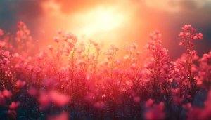 Pink Flower Field Wallpaper, Spring Bloom 4K Desktop Background
