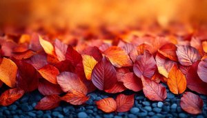Free Autumn Red Leaves Mobile Wallpaper Background For Desktop Use